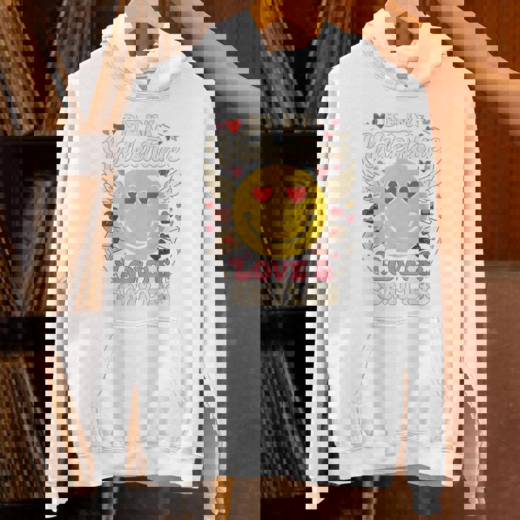 バレンタイン スマイルフェイス ハート 翼 かわいい 愛 チョコレート パーカー