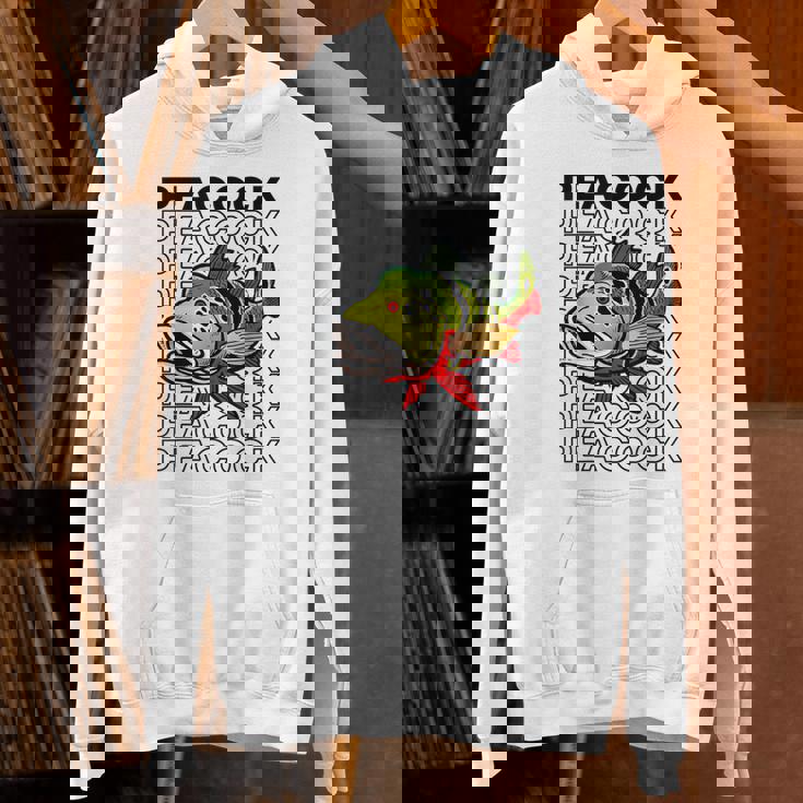 ピーコックバス 80 年代スタイルのモンスターフィッシュキーパー パーカー