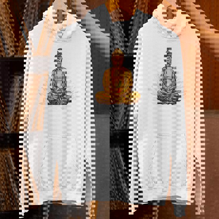 ブッダ 国際ヨガデー バックプリント パーカー