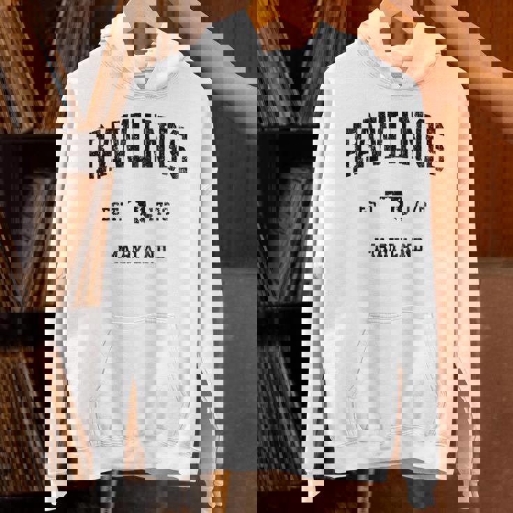 ローリングス メリーランド Md ヴィンテージ アスレチック ブラック スポーツデザイン 長袖tシャツ パーカー