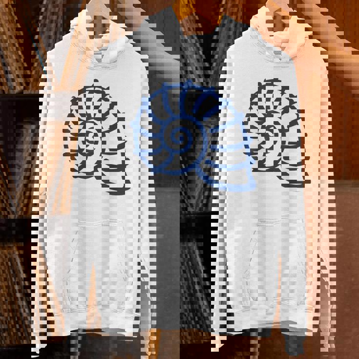 海のユーモア シンプルでミニマルな貝殻 貝殻 パーカー