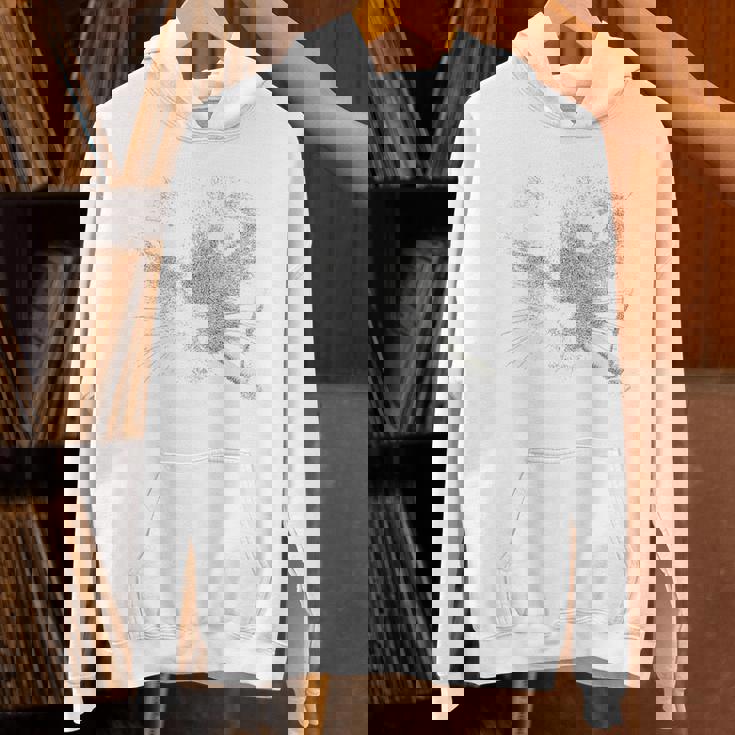 煙草の肖像画と猫ノワール猫 パーカー