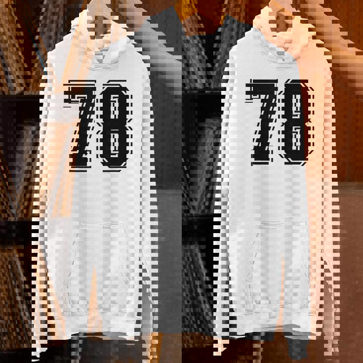 番号 78 ブラック スポーツファン ジャージ ナンバー パーカー