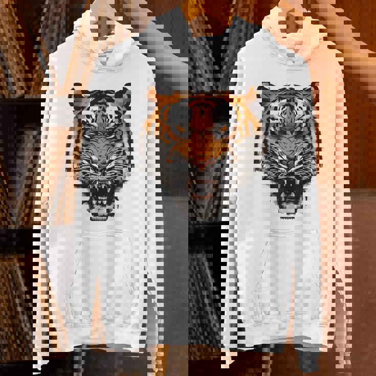 虎の肖像画 虎の恋人 野生動物 森の恋人 パーカー