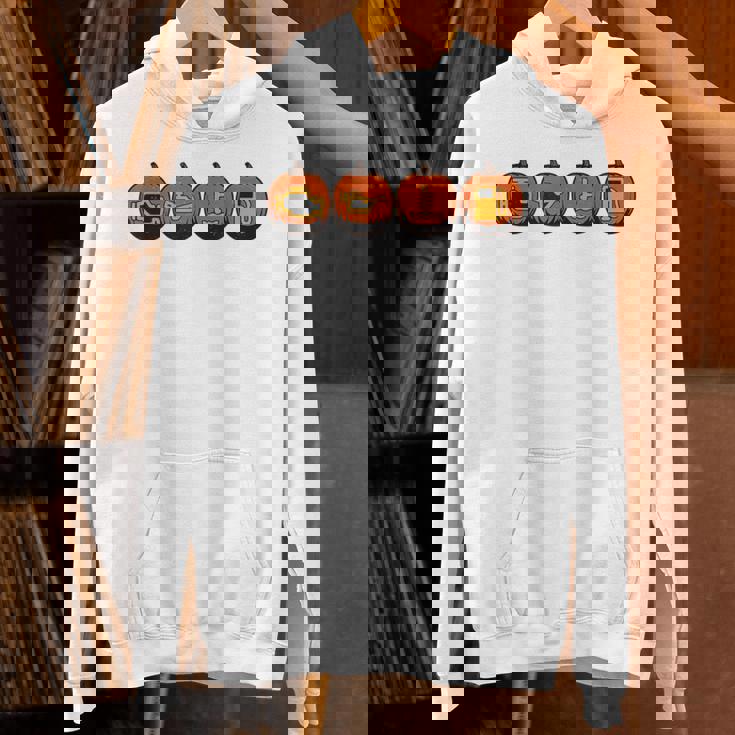 車の警告灯 面白いメカニック ハロウィン パンプキン オレンジ パーカー