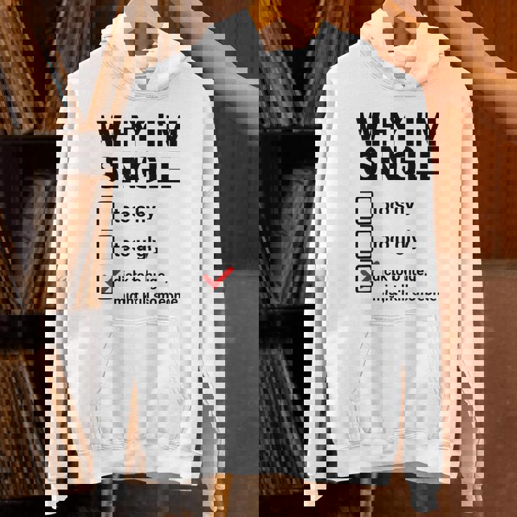 面白い皮肉な大人のユーモアの独身パーティーなぜ私は独身なのか パーカー