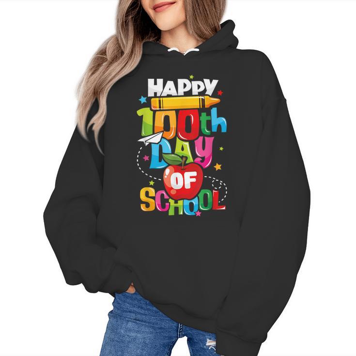 100th Day Of School Teachers Kids Child Happy 100 Days Women's Hoodie