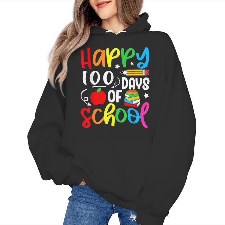 100th Day Of School Teachers Kids Girls Child Happy 100 Days Women's Hoodie