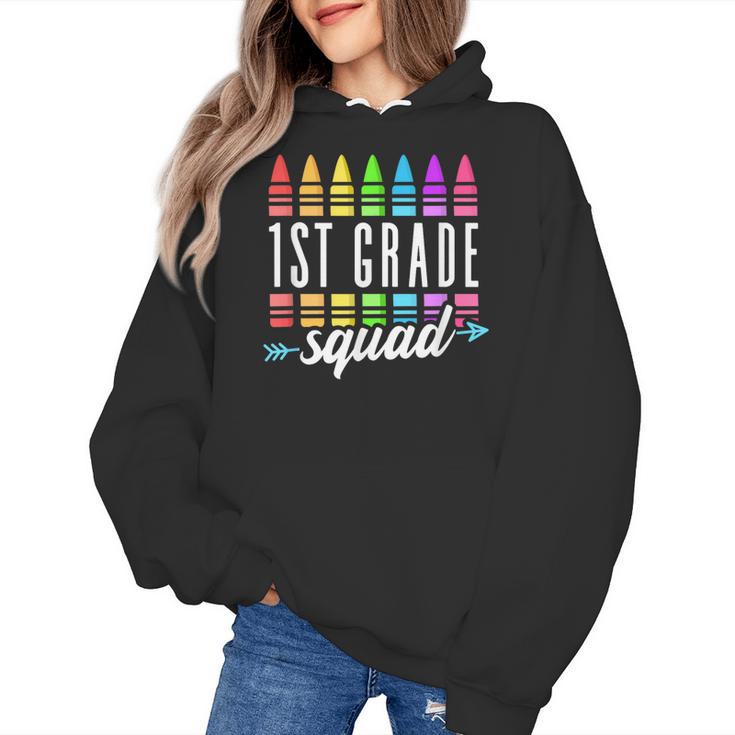1st Grade Squad Back To School First Grade Teacher Boy Girl Women's Hoodie
