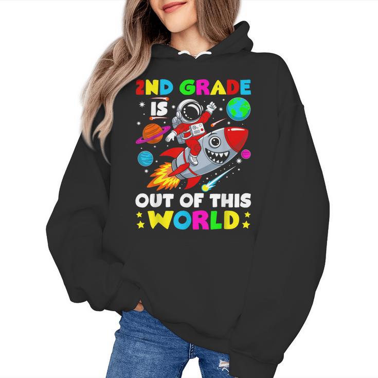 2nd Grade Is Out Of This World Space Rocket Planets Teacher Women's Hoodie