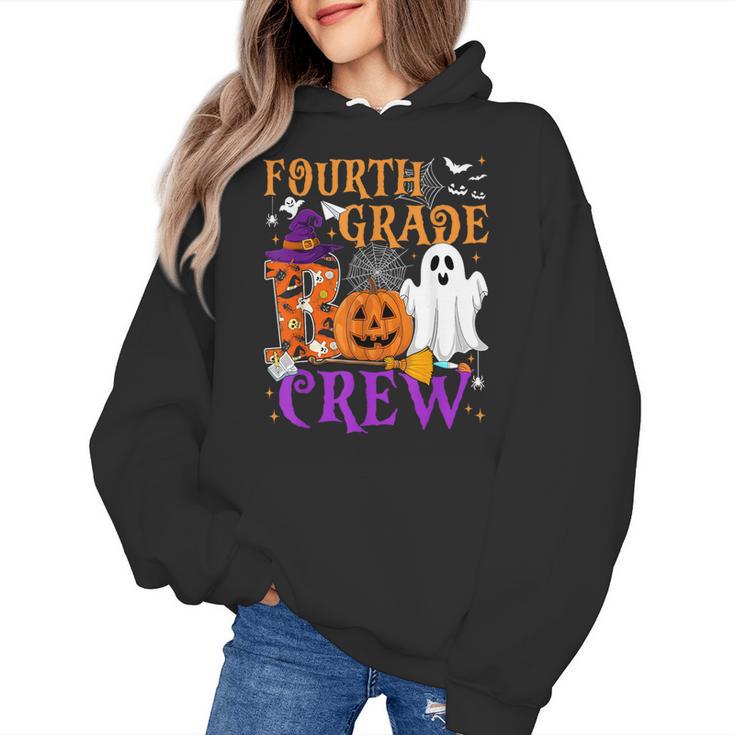 4th Grade Boo Crew Teacher Student Halloween Costume Women's Hoodie
