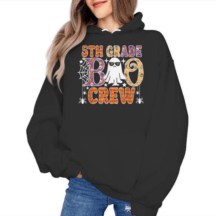 5th Grade Boo Crew Halloween Teachers Students Women's Hoodie