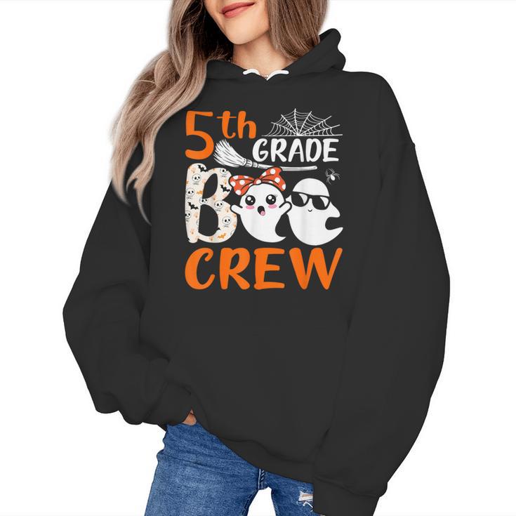 5th Grade Boo Crew Teachers Students Ghost Halloween Women's Hoodie