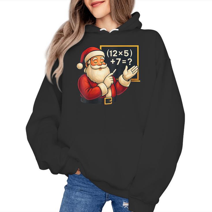 67 Teacher Santa Christmas Six Seven Meme Math Xmas Women's Hoodie