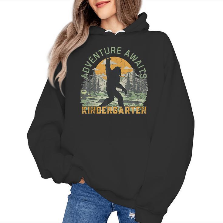 Adventure Awaits Bigfoot Teacher Kindergarten Back To School Women's Hoodie