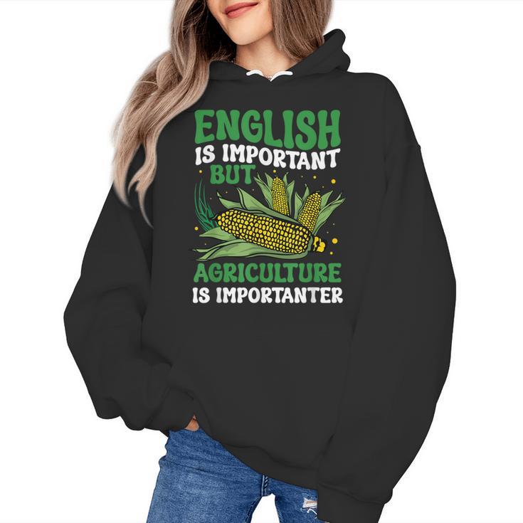 AG Teacher English Is Important But Agriculture Teacher Women's Hoodie