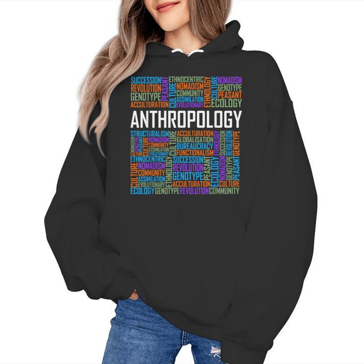 Anthropology Words Anthropologist Teacher Women's Hoodie