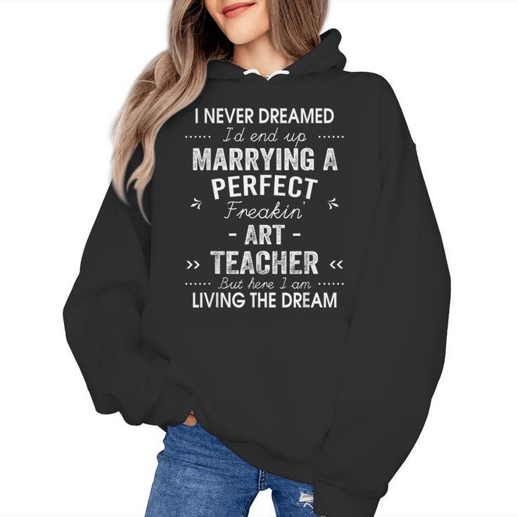 Art Teacher Christmas Xmas Never Dreamed Marrying Women's Hoodie