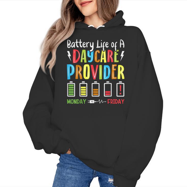 Battery Life Of Daycare Provider Childcare Teacher Women's Hoodie