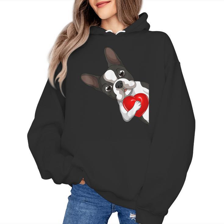 Boston Terrier Bostie Dog Kids Women Girls Women's Hoodie