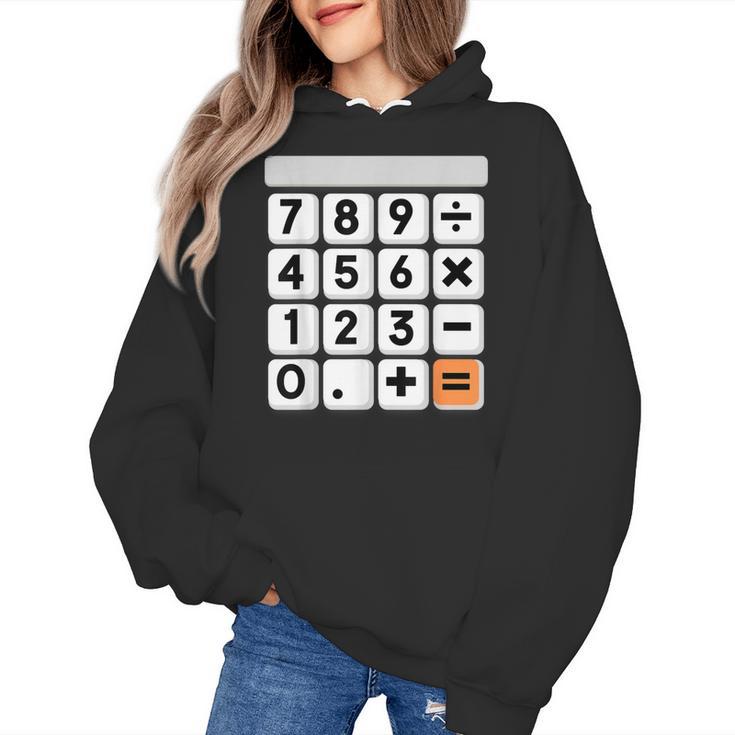 Calculator Easy Halloween Costume For Math Teacher Women's Hoodie