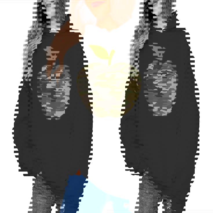 Camo Apple Camouflage Clothing School Student Camo Teacher Men Women Kids Women&#x27;s Hoodie