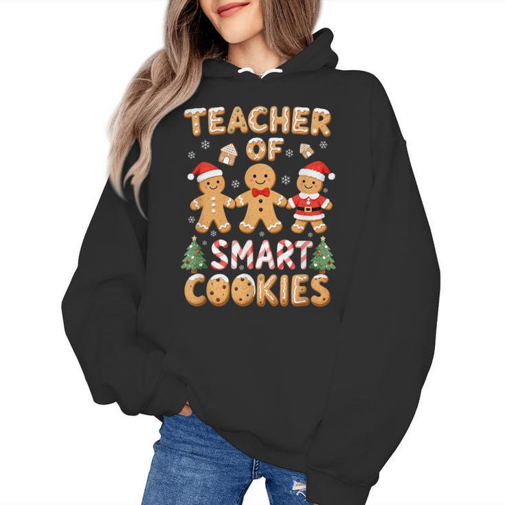 Christmas Teacher Of Smart Cookies Gingerbread Man Teaching Women's Hoodie