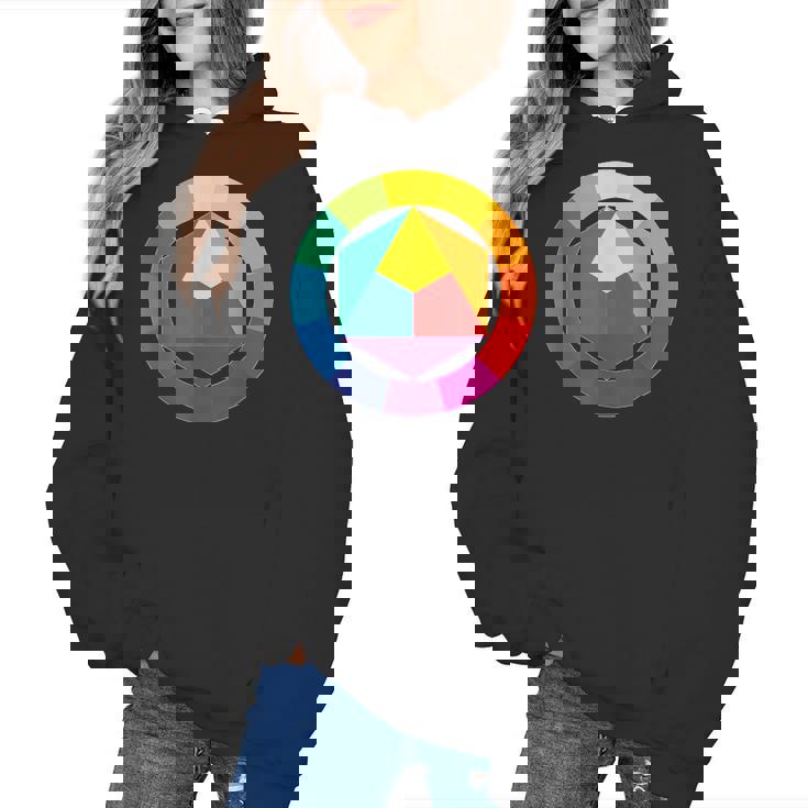 Color Wheel Palette Shirt Artist Painter Art Teacher Tshirt Women&#x27;s Hoodie