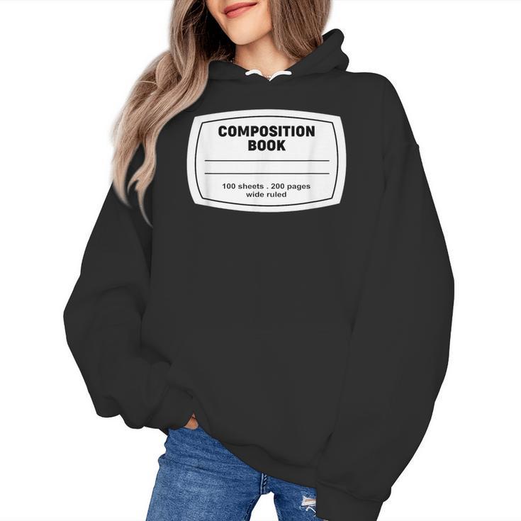 Composition Notebook Halloween Costume Teacher Student Women's Hoodie