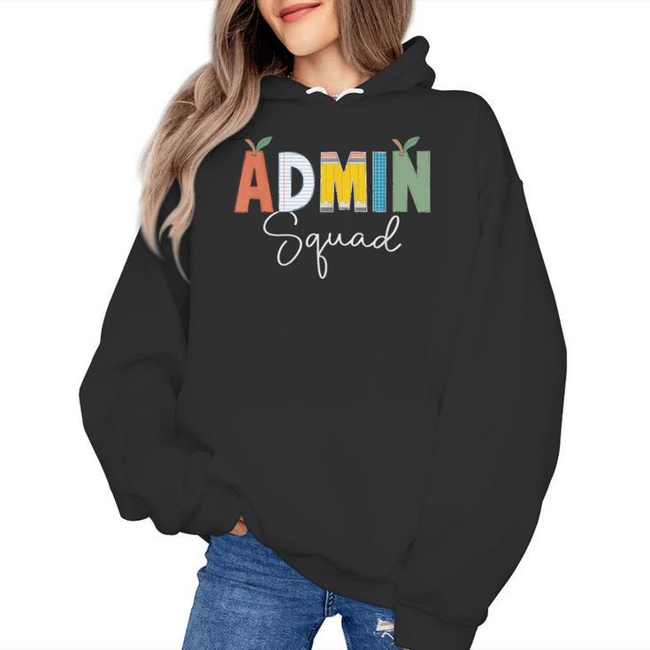 Cute Admin Squad Crew Team Back To School Teacher For Men Women Women's Hoodie