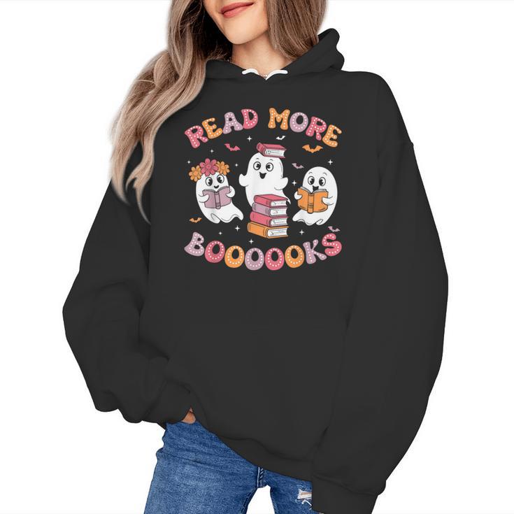 Cute Ghost Book Read More Books Teachers Halloween Women's Hoodie