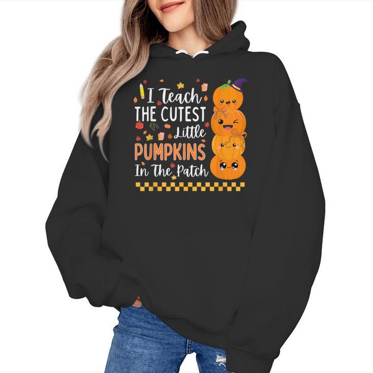 Cute Teacher Halloween For Women Men Teacher Pumpkin Women's Hoodie