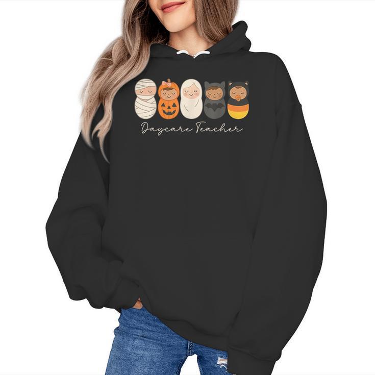 Daycare Teacher Halloween Infant Squad Spooky Childcare Fall Women's Hoodie