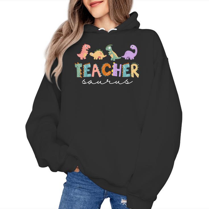 Dinosaur Teacher Teachersaurus Rex Dino Women's Hoodie