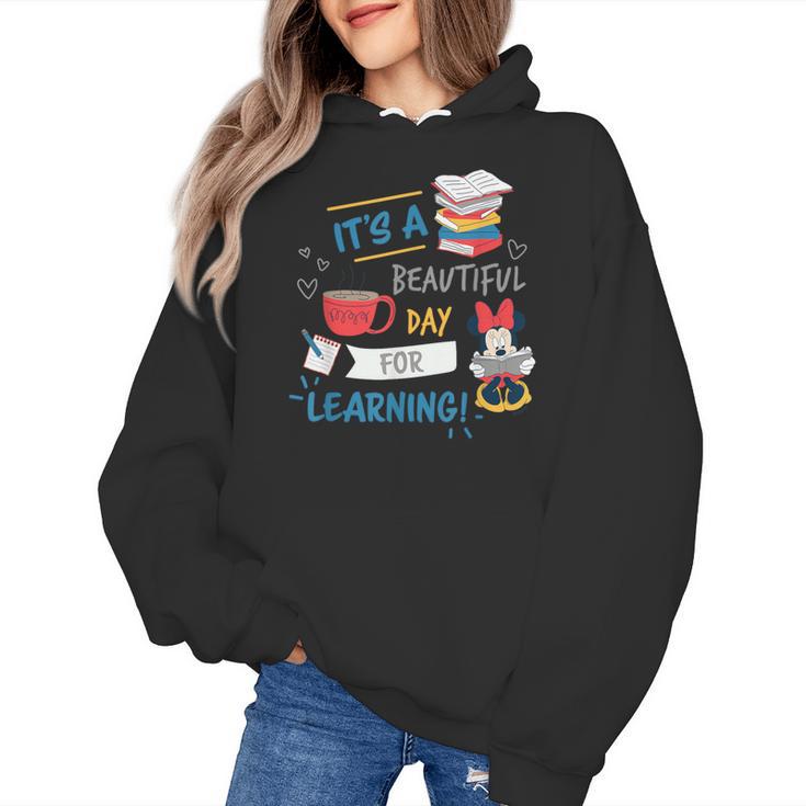 Disney Minnie Mouse Beautiful Day For Learning Teacher's Day Women's Hoodie