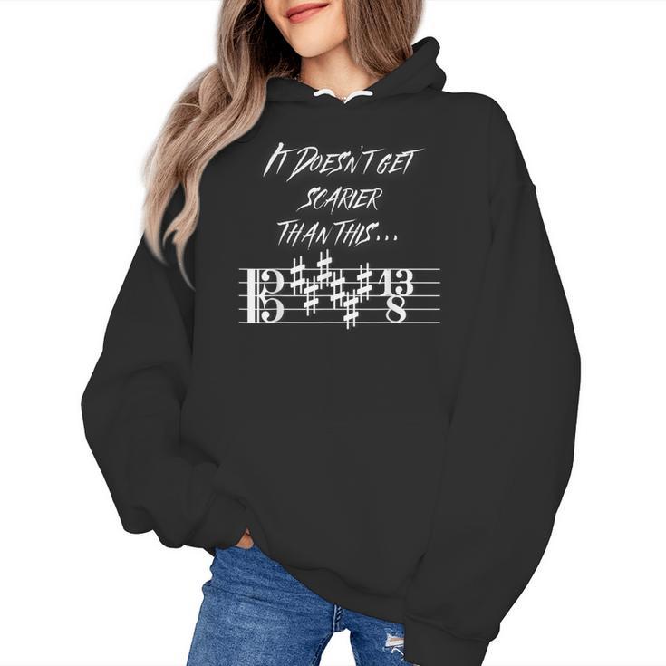 It Doesn't Get Scarier Halloween Music Teacher Costume For Men Women Women's Hoodie