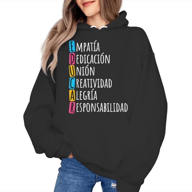Educar Bilingual Spanish Teacher Women's Hoodie, trending gift Educar Bilingual Spanish Teacher Women's Hoodie, trending gift