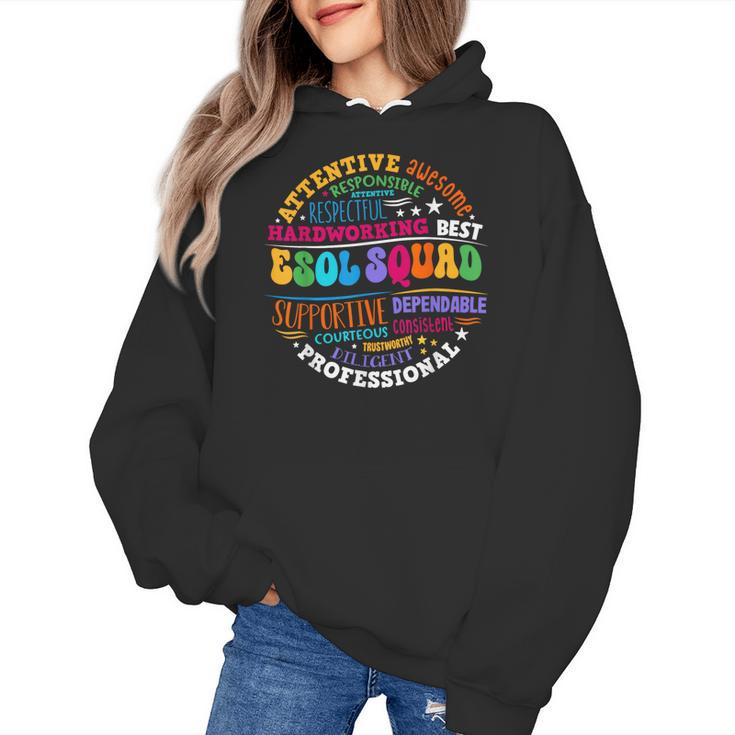 ESOL Squad Teachers And Students Team Back To School Women's Hoodie