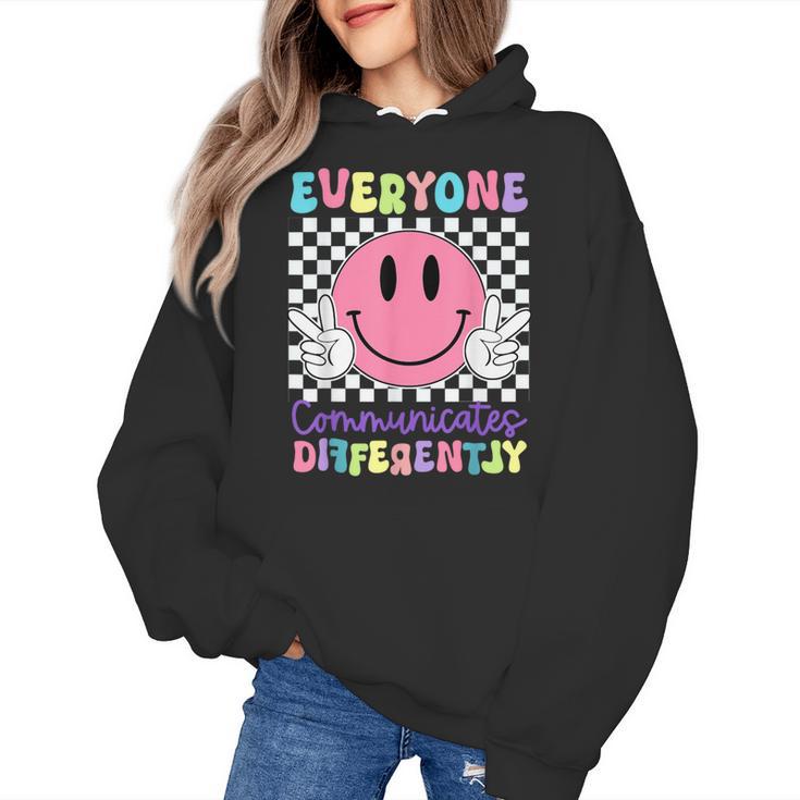 Everyone Communicates Differently Autism Awareness Teacher Women's Hoodie, trending gift Everyone Communicates Differently Autism Awareness Teacher Women's Hoodie, trending gift