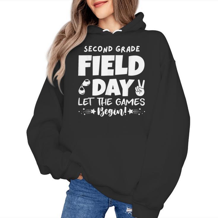 Field Day Second 2nd Grade Orange 2025 Boy Girl Teacher Women's Hoodie