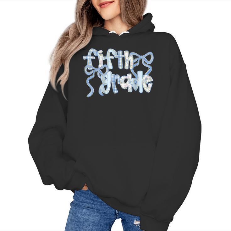 Fifth Grade Team Coquette Bow 5th Grade Teacher Girl Kid Women's Hoodie