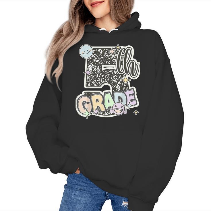 First Day Of Fifth Grade Composition Notebook Teacher Women's Hoodie