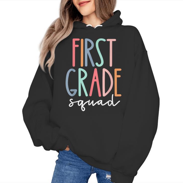 First Grade Squad 1st Grade Teacher Crew Back To School Team Women's Hoodie