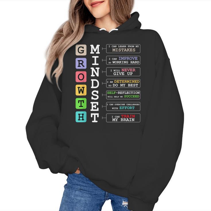 Growth Mindset Shirt Positive School Classroom Teacher Women's Hoodie