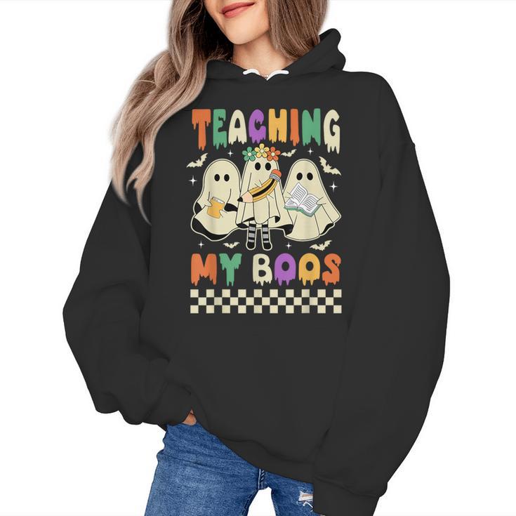 Halloween Teaching My Boos Cute Ghost Teacher Life Costume Women's Hoodie