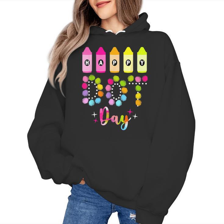 Happy Dot Day 2025 Teacher Kids Girls Colorful Polka Dot Day Women's Hoodie