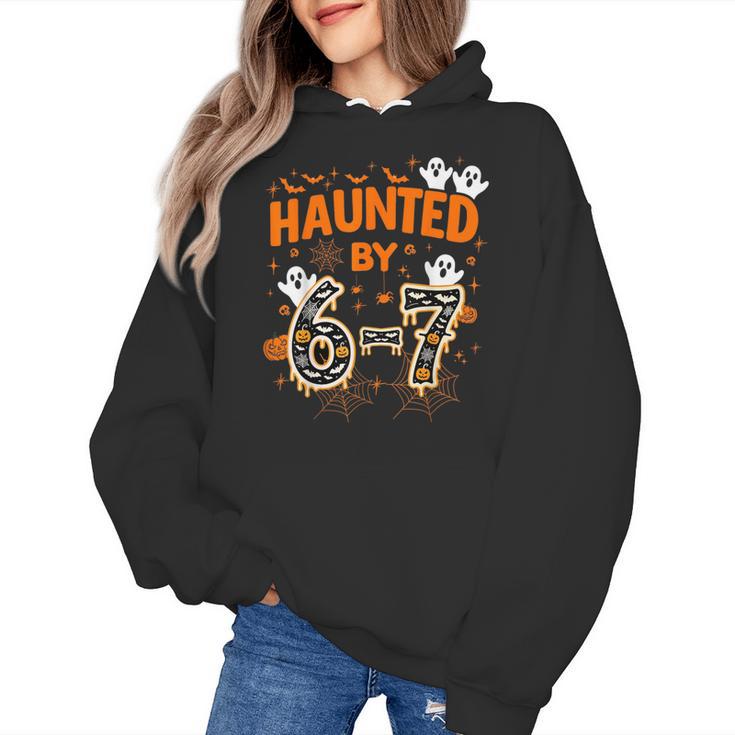 Haunted By 6-7 Halloween Math Teacher Joke Women's Hoodie