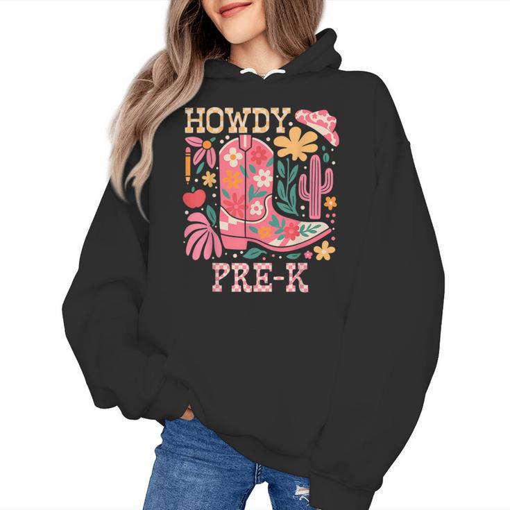 Howdy Pre-K Cowgirls Teacher Back To School Women's Hoodie