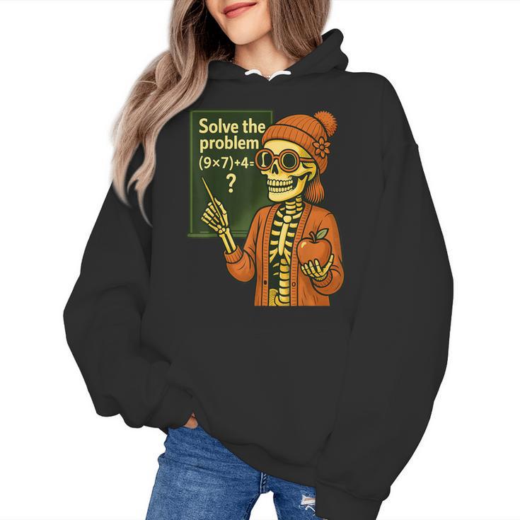 HUGvyn Halloween Skeleton Six Seven 67 Meme PEMDAS Teacher Women's Hoodie
