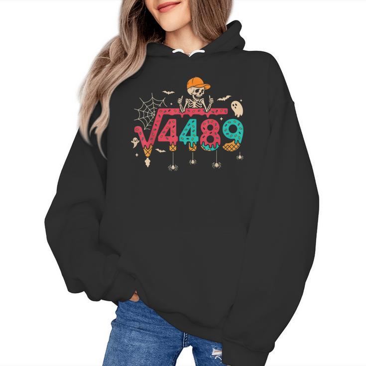 HUGvyn Square Root 4489 Math Teacher 67 Meme Halloween Women's Hoodie